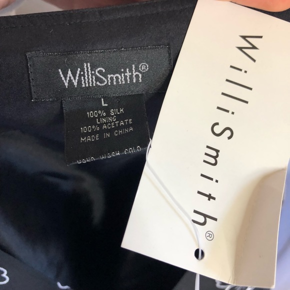 Willi Smith silk Black Button Floral blouse - Picture 5 of 5